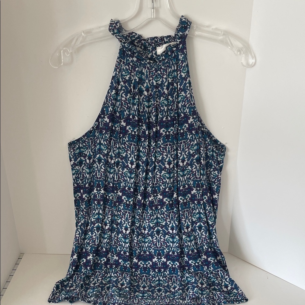 Kenar Blue Floral Tank Top